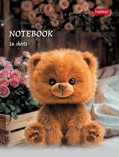 Записная книжка А6 24 л. кл. "Маленькие ушки" 100х136мм глянц. ламин. на скобе 10 диз. в блоке