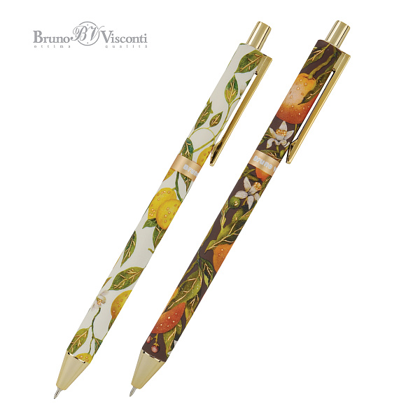 Ручка шариковая автомат 0,38 мм "FLORA. PARADISE" СИНЯЯ