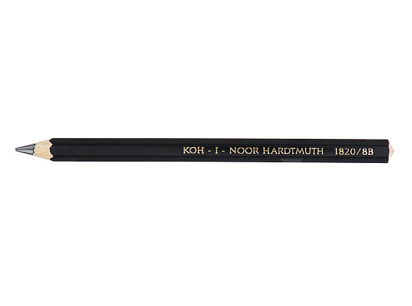 Карандаш утолщенный чернографитный 5.6 мм, Jumbo Black Star 1820 8B, L=175 мм