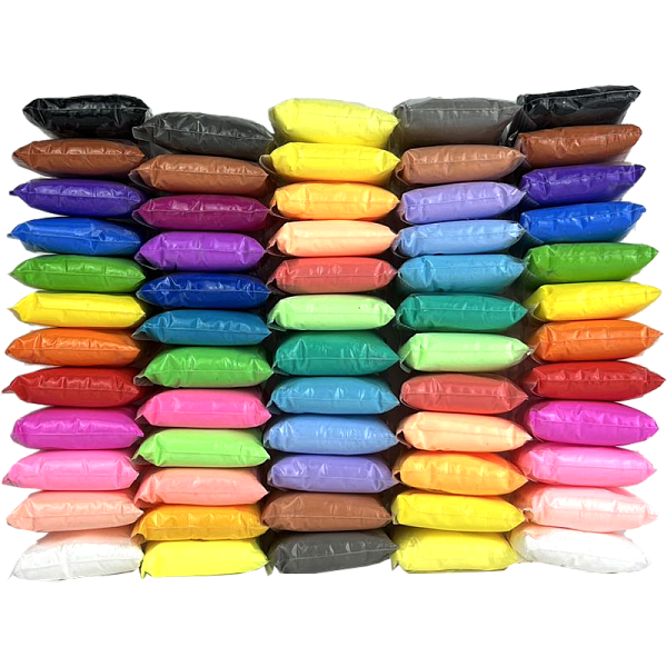 Масса для лепки "deVENTE" 60 цв. 600 гр. легкая, самозатвердевающая, с аксессуарами для моделирования