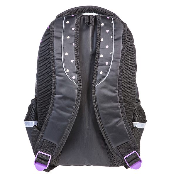 Рюкзак Hatber STREET -Кот-мечтатель- -40х26х19см- полиэстер светоотраж. 2 отделения 3 кармана