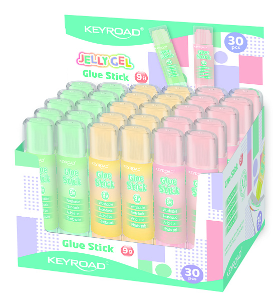 Клей-карандаш  09 г KEYROAD Jelly