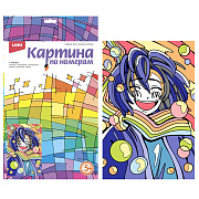 Картина по номерам 20*30 АНИМЕ "Цветное счастье"