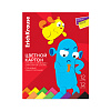 Картон А4 12 цв. 12 л. глянцевый ErichKrause, Jolly Friends, в папке (с флюор.), игрушка-набор для детского творч.