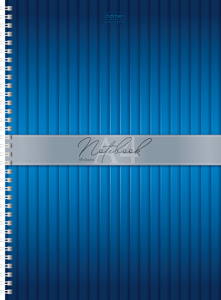 Тетрадь с твердой обложкой А4 80 л. кл. на гребне "PLISSE" перфорация на отрыв глянц. ламин. 