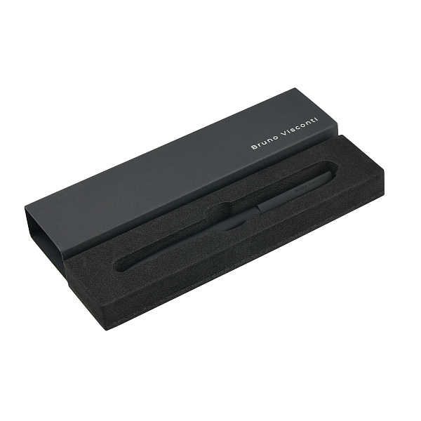 Ручка "TORINO" в подарочном футляре, 1,0 ММ, СИНЯЯ (корпус черный, футляр черный)