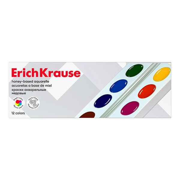 Акварель 12 цв. ErichKrause медовые (в коробке)