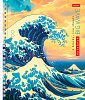 Тетрадь А5 120 л. "Big wave" на спирали 3 цв. разд.перфорация ламинация Soft-touch