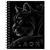 Тетрадь А5 48 листов в клетку на гребне, BG "Just Black", обложка мелованный картон, soft-touch ламинация, выборочный уф-лак, 60 г/м2