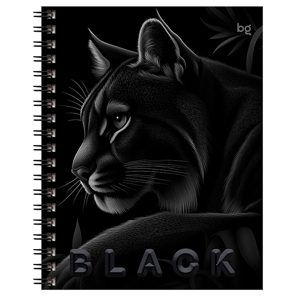 Тетрадь А5 48 листов в клетку на гребне, BG "Just Black", обложка мелованный картон, soft-touch ламинация, выборочный уф-лак, 60 г/м2