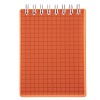 Блокнот А7 80 л. кл. на гребне "LINE NEON" Оранжевый Пластиковая обложка 