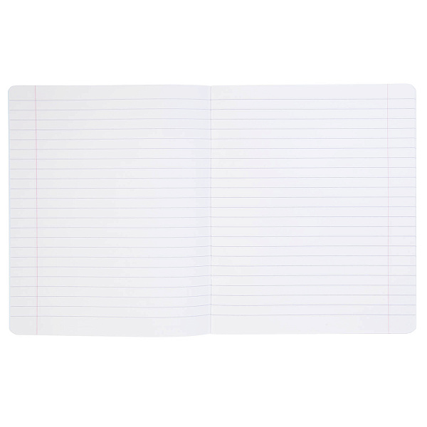 Тетрадь 12 л. лин. Пластиковая обложка "Зеленая"  65г/кв.м