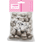 Заготовка для декорирования "deVENTE. Сердце Glitter" из пенополистирола, 30 мм, 20 шт, цвет серебряный, в пластиковом пакете с подвесом