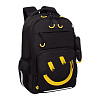 Рюкзак школьный с чехлом для мелочей (/1 черный - желтый)
