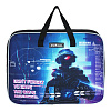 Папка текстильная на молнии ErichKrause с ручками Cyber Game, A4+