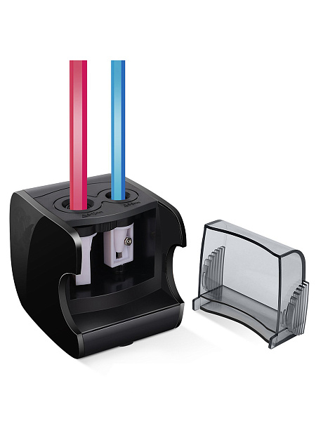 Точилка электрическая ORANGE PEEL 2 отверстия, с контейнером, ES816  цвет черный