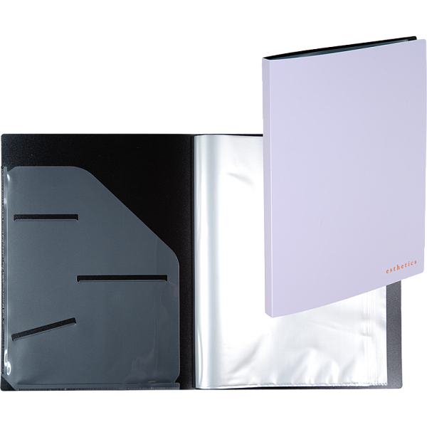 Папка 20ф А4 "deVENTE. Esthetics" полипропилен 700 мкм, лавандово-пепельная, фактура "soft-touch" вкладыши 30 мкм, внутренний карман 160 мкм, индивидуальная упаковка, 
