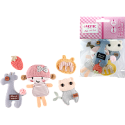 Декоративные украшения "deVENTE. Friends" тканевые, от 22x30 мм до 80x78 мм, 5 шт, ассорти дизайнов, в пластиковом пакете с блистерным подвесом