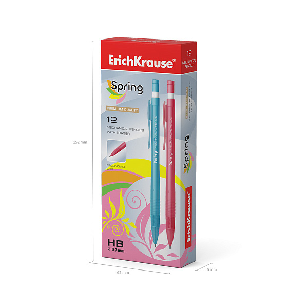 Карандаш автоматический 0,7 мм ErichKrause® Spring HB (в коробке)