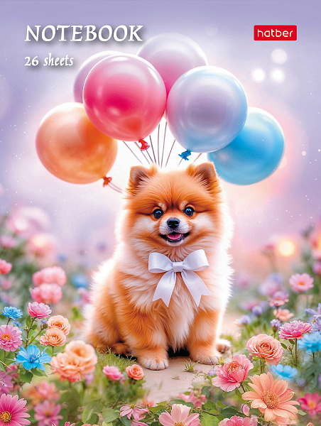 Записная книжка А6 24 л. кл. "Маленькие ушки" 100х136мм глянц. ламин. на скобе 10 диз. в блоке