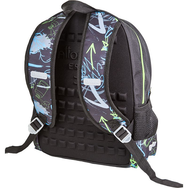 Рюкзак школьный "Attomex. Basic. T-Rex Dino" 38x27x17 см,450 г, 1 отд.на молнии, формоуст.спинка с массажными точками и каналами для вентиляции 
