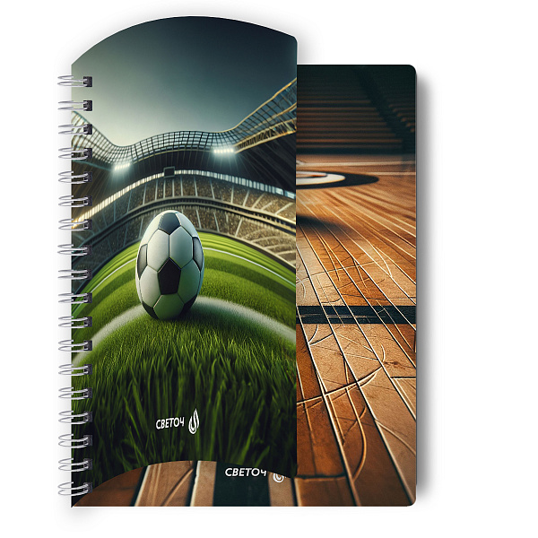 Тетрадь 96 л. кл. на гребне с двойной обложкой "Движение на опережение" A5 65 г/кв.м , белизна 100 %  01211 "Светоч"