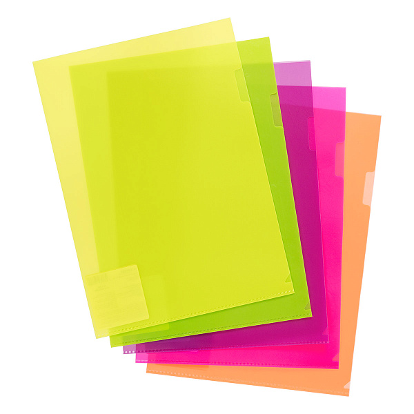 Папка - уголок A4 "Expert Complete" Trend NEON 180 мкм волокно розовый EC210030013