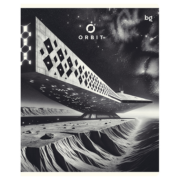 Тетрадь А5 80 листов в клетку, BG "Orbit", обложка мелованный картон, вд-лак, 60 г/м2