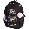 Рюкзак "deVENTE. Ergo. Anime Style" школьный 39x28x20 см (18 л) 600 г, 2 отделения на молнии, одно с уплотненным отделением для ноутбука до 15 дюймов и книг и карманом для учебников, второе с органайзером и карабином для ключей, передний карман на мо