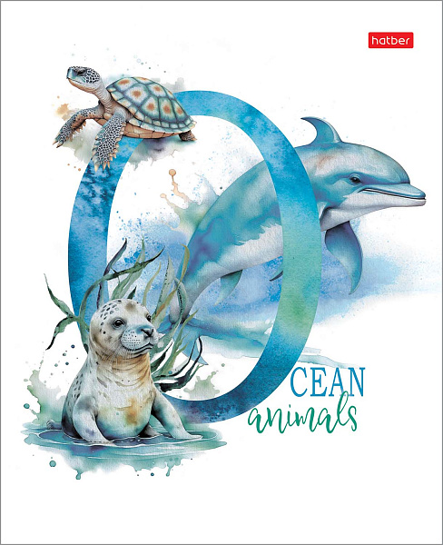 Тетрадь 96 листов в клетку "Из жизни дикой природы" 65г/кв.м на скобе мат.ламин. 