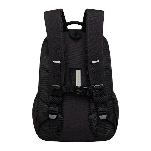 Рюкзак школьный с чехлом для мелочей (/1 черный - желтый)