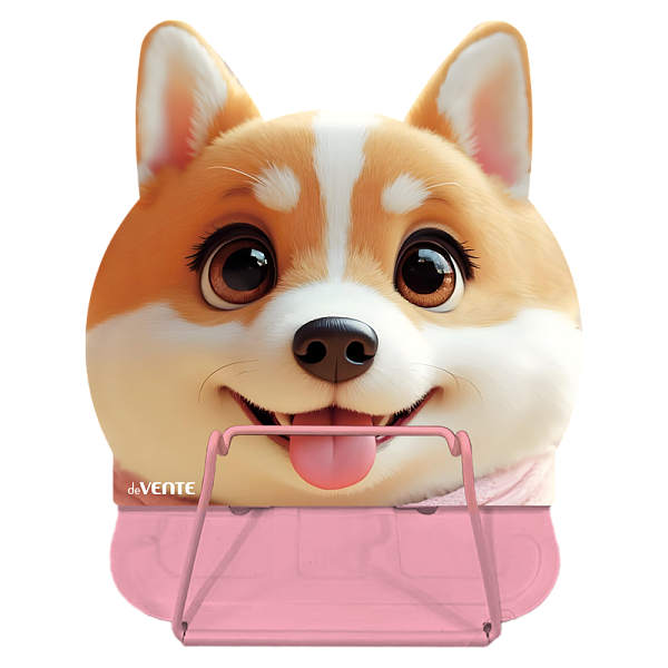 Подставка для учебников и книг "deVENTE. My Little Corgi" 18x18,5 см, металлическая окрашенная, в форме корги, вес 290 г, с противоскользящими ножками, с полноцветным рисунком, в пластиковом пакете с европодвесом
