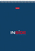 Блокнот А5 80 л. кл. на гребне "INSIDE" жесткая подложка