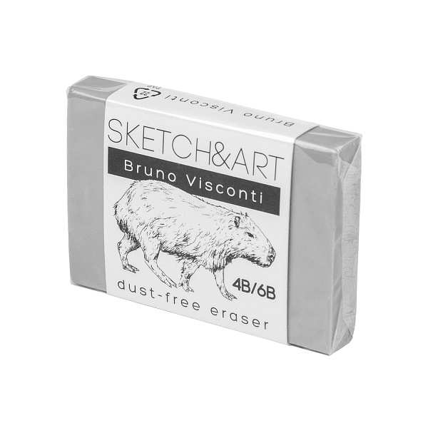 Ластик художественный "SKETCH&ART" 4B/6B, СЕРЫЙ 