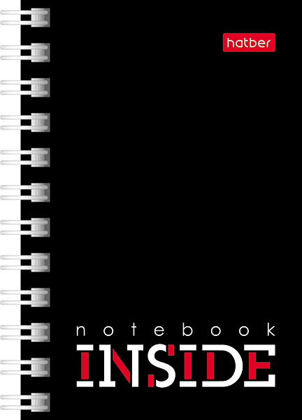Записная книжка А7 40 л. кл. на гребне "INSIDE" 67х102мм 