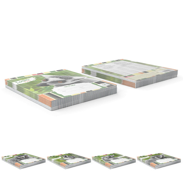 Тетрадь 18 листов в клетку "Lemur Style" ErichKrause (в плёнке по 10 шт.)