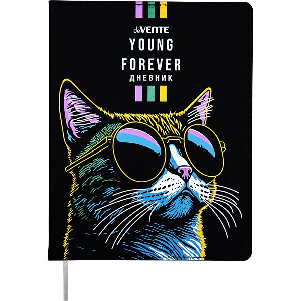 Дневник 1-11 кл. 48 л. "deVENTE. Young Forever" гибкая обложка из искусственной кожи, шелкография, отстрочка, 1 ляссе