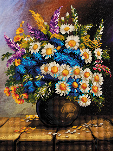Алмазная мозаика 30*40 "ФРЕЯ" "Букет полевых цветов"