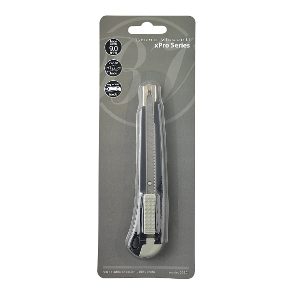 Нож канцелярский 9 мм "xPro" ПЛАСТИКОВЫЙ КОРПУС