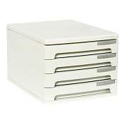 Файл-кабинет 4-секционный пластиковый ErichKrause Classic, серый