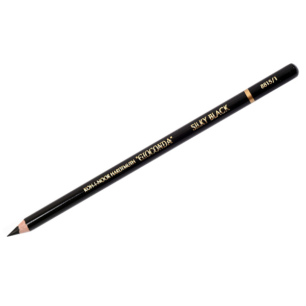 Карандаш художественный чернографитный 4.2 мм, Koh-I-Noor GIOCONDA SILKY 8815 soft, чёрный, L=175 мм