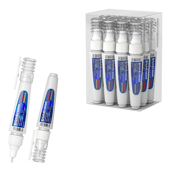 Корректирующая ручка 4 мл ErichKrause Extra, (в пластиковой коробке по 12 шт.)
