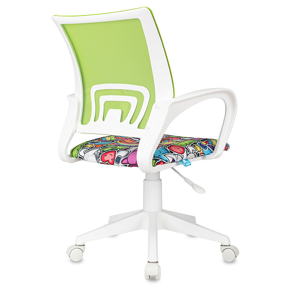 Кресло детское Helmi HL-K95 R (W695) "Airy", сетка, ткань, пиастра, пластик белый
