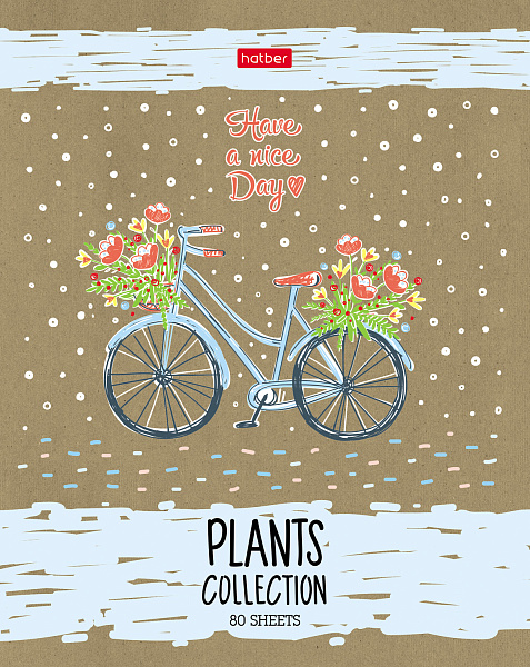 Тетрадь 80 л. кл. КРАФТ  серия Ботаника