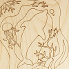Роспись по дереву. Панно 3D "Дельфины"