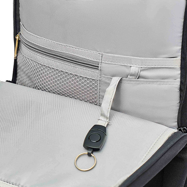 Рюкзак школьный с картхолдером на держателе (/2 черный - розовый)