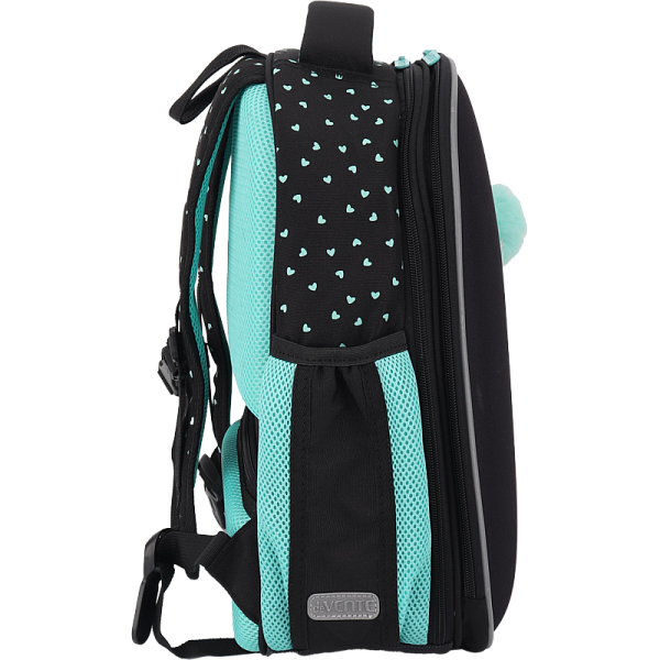 Рюкзак "deVENTE. Choice Lite. K-Pop Heartbeat" школьный жесткий 38x29x17 см (17 л) вес 800 г, плотный износостойкий полиэстер с водоотталкивающей пропиткой, 2 отделения на молнии (одно отделение с разделителями для учебников, другое отделение с 2-мя 