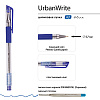 Ручка шариковая 0,7 мм "UrbanWrite" С ЧЕРНИЛАМИ НА МАСЛЯНОЙ ОСНОВЕ СИНЯЯ