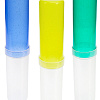 Пенал-тубус прозрачный+цветной с блестками пластик, 3 цвета МИКС