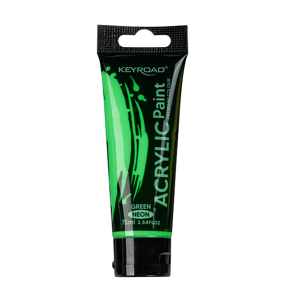 Акрил 75 мл туба KEYROAD художественный неоновый зеленый